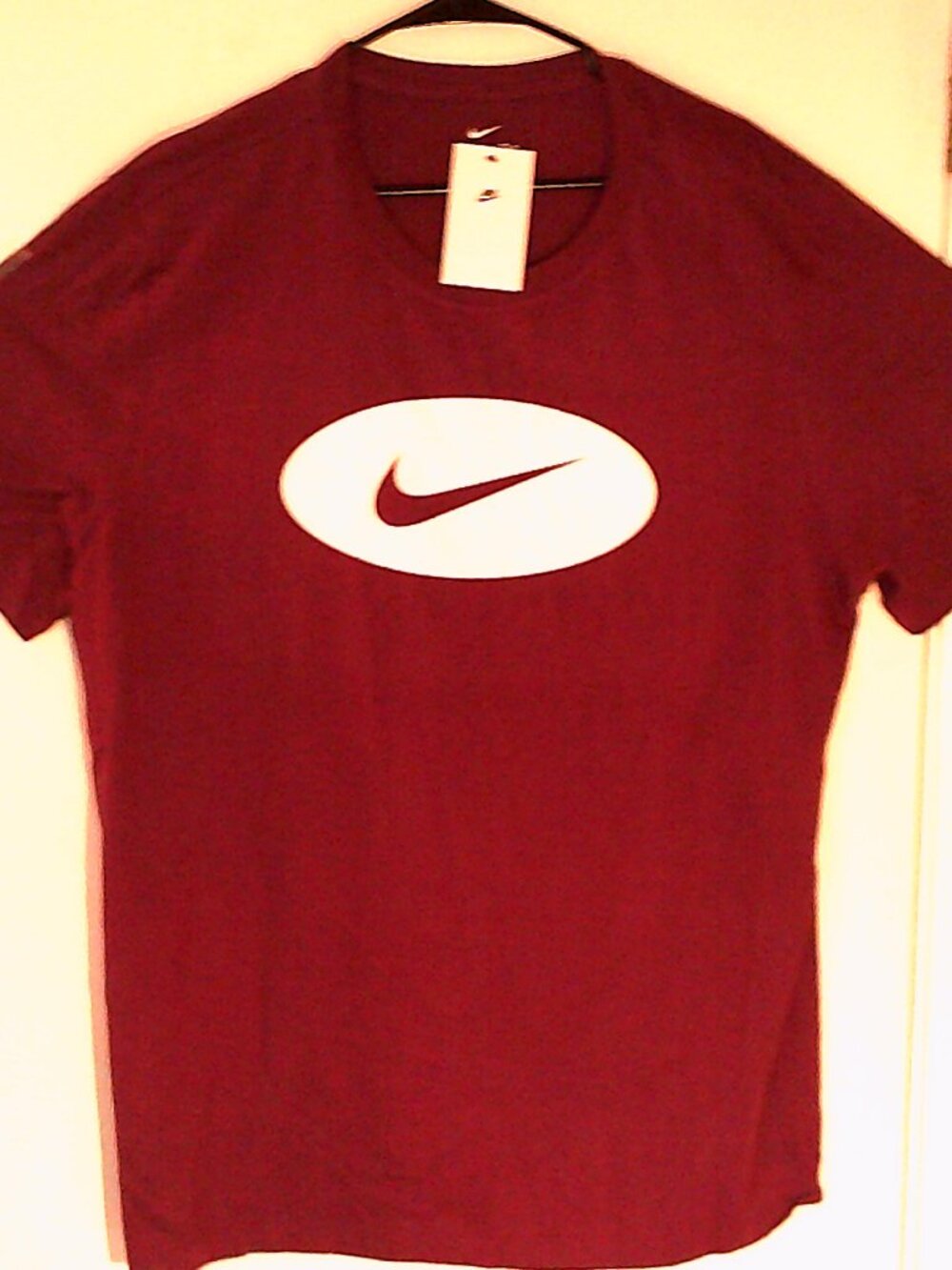 NEW NIKE SPORTSWEAR "Swoosh Oval Tee" MEN'S MAROON T-SHIRT 2XL IX6223-669